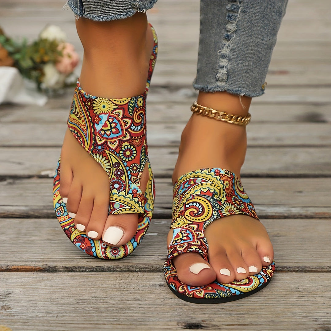 Mirla | Blommiga Flip Flops för kvinnor-Eva Jonsson