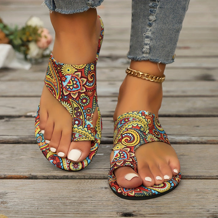 Mirla | Blommiga Flip Flops för kvinnor-Eva Jonsson