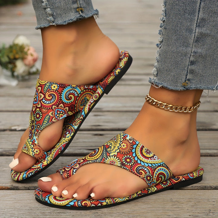 Mirla | Blommiga Flip Flops för kvinnor-Eva Jonsson