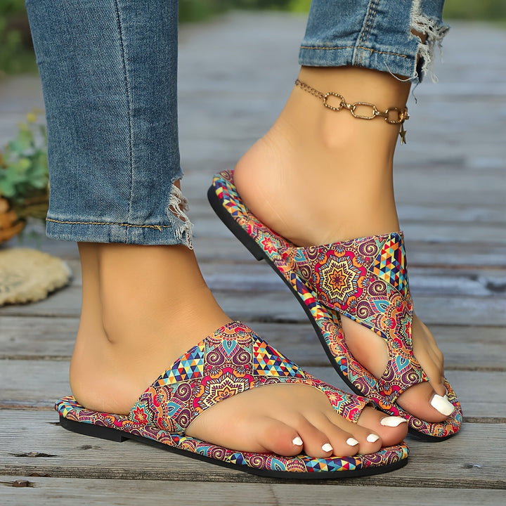Mirla | Blommiga Flip Flops för kvinnor-Eva Jonsson