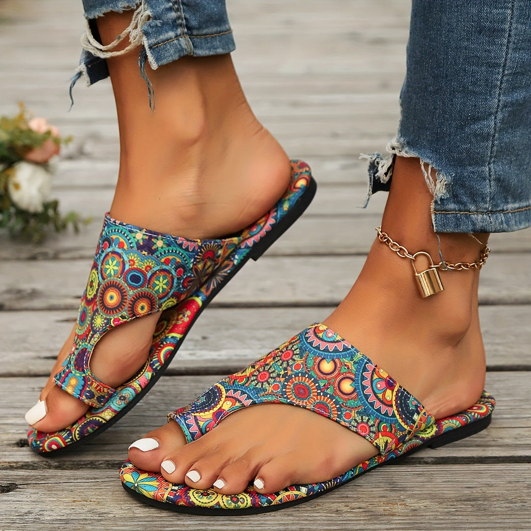 Mirla | Blommiga Flip Flops för kvinnor-Eva Jonsson