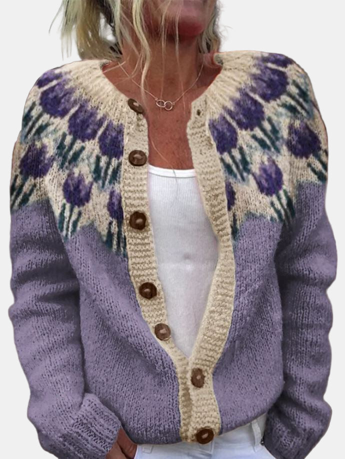 Mirla | Blommönster Cardigan-Eva Jonsson