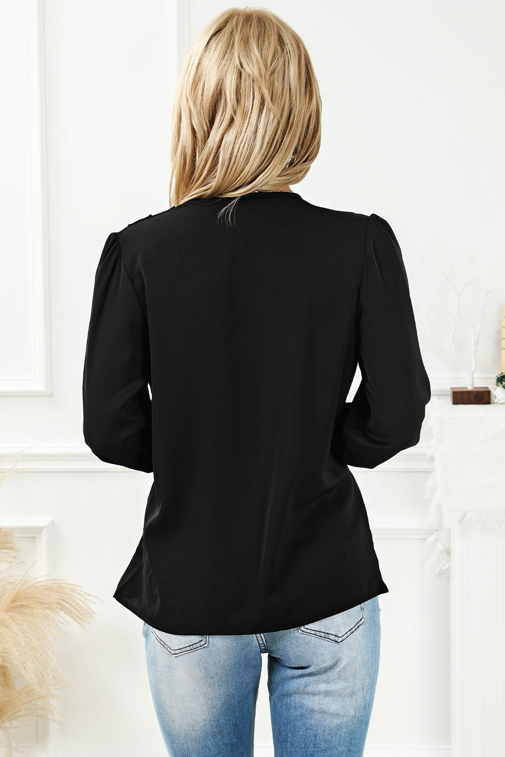 Mirla | Blus med omlottutringning för kvinnor-Eva Jonsson