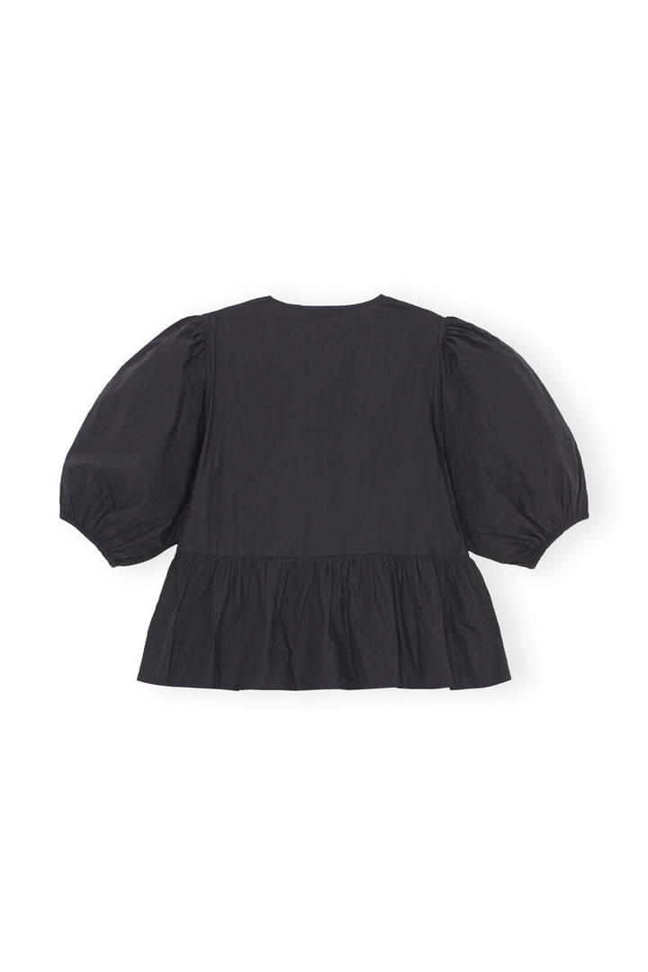 Mirla | Blus med puffärmar och slipsdetalj för damer-Eva Jonsson