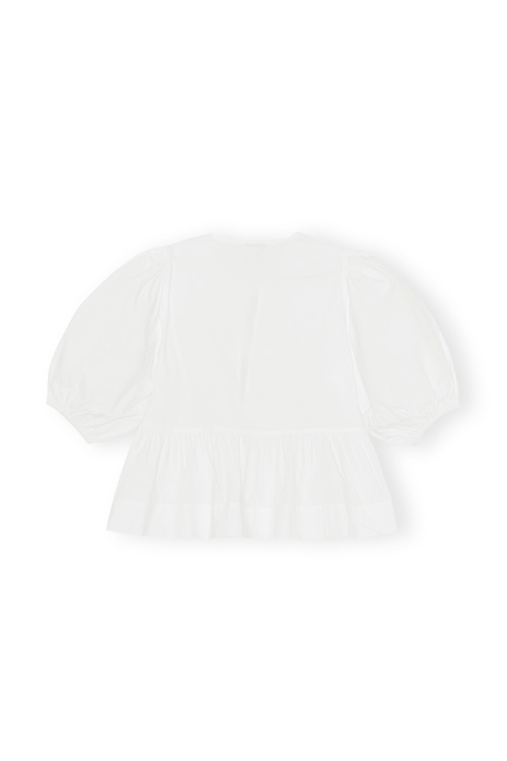 Mirla | Blus med puffärmar och slipsdetalj för damer-Eva Jonsson