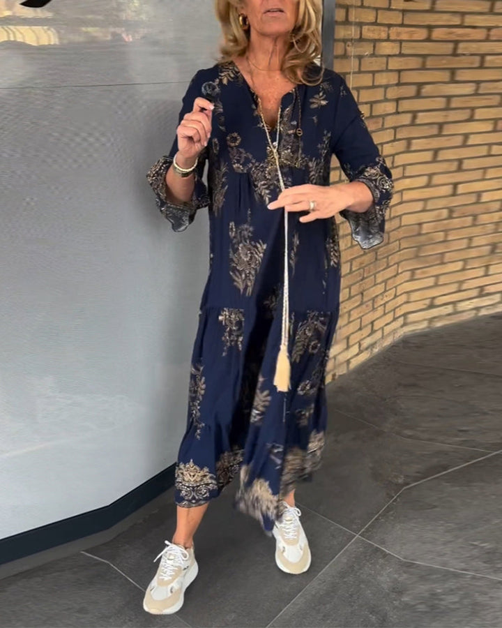 Mirla | Bohemian Chic I En Utsökt Maxi Klänning-Eva Jonsson