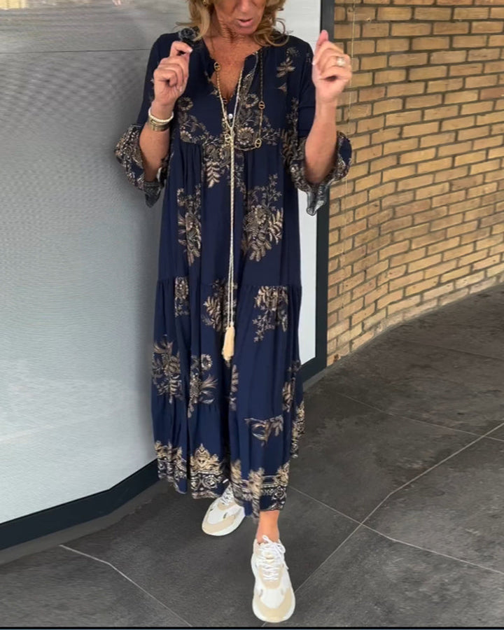 Mirla | Bohemian Chic I En Utsökt Maxi Klänning-Eva Jonsson