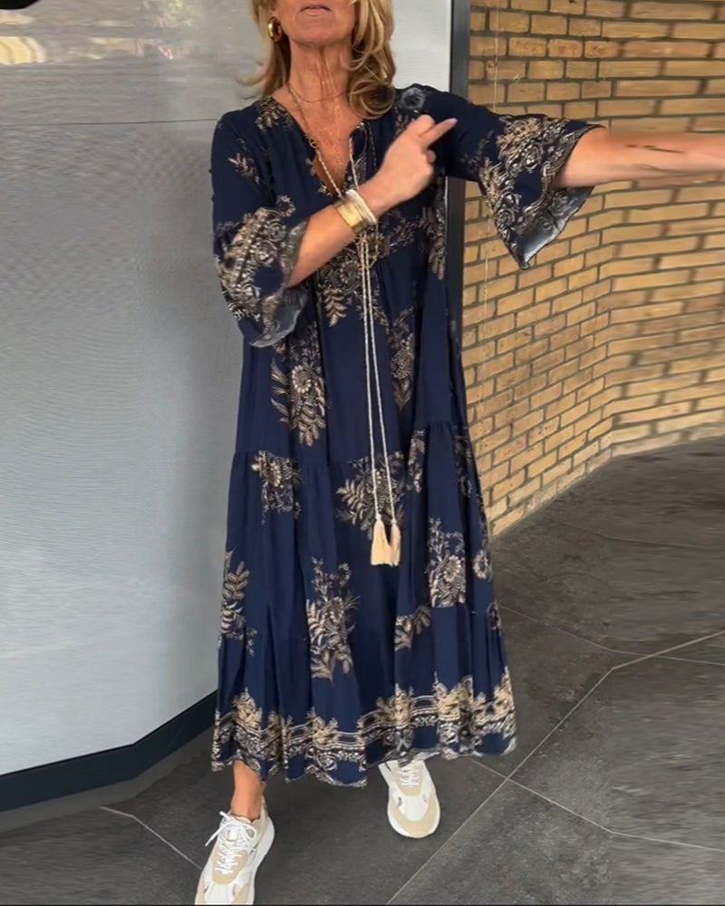 Mirla | Bohemian Chic I En Utsökt Maxi Klänning-Eva Jonsson
