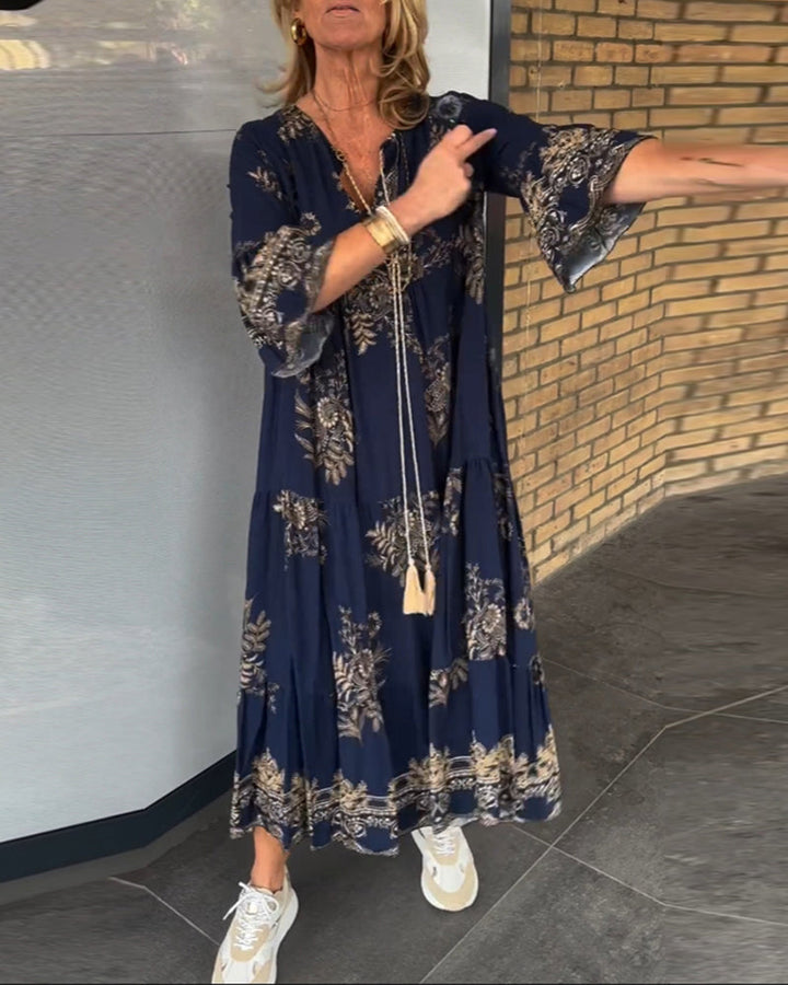 Mirla | Bohemian Chic I En Utsökt Maxi Klänning-Eva Jonsson