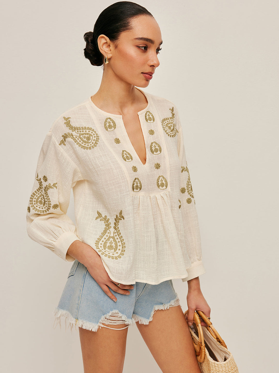 Mirla | Boho Broderad Blus-Eva Jonsson