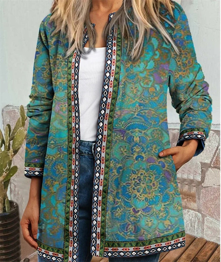 Mirla | Boho-Jacka med Färgglad Mönster-Eva Jonsson