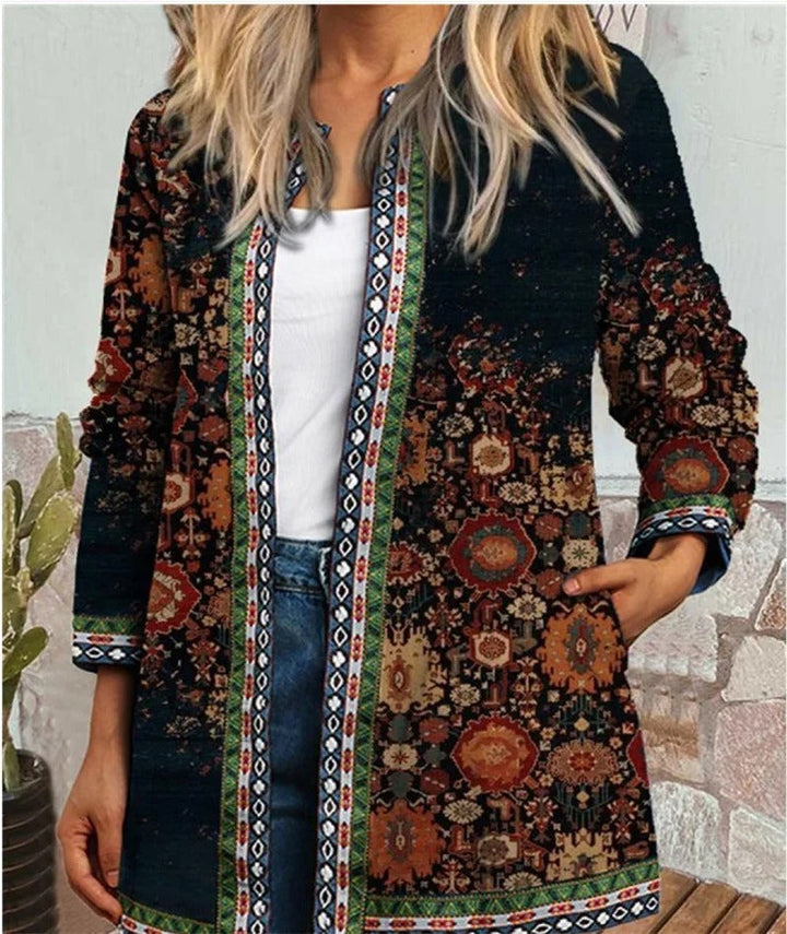Mirla | Boho-Jacka med Färgglad Mönster-Eva Jonsson