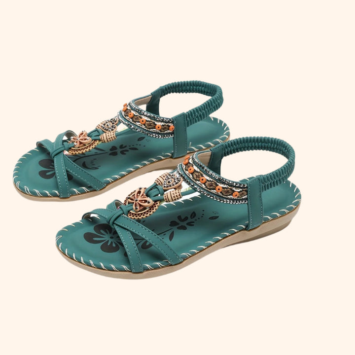 Mirla | Boho Sandaler med strass och etniska detaljer-Eva Jonsson