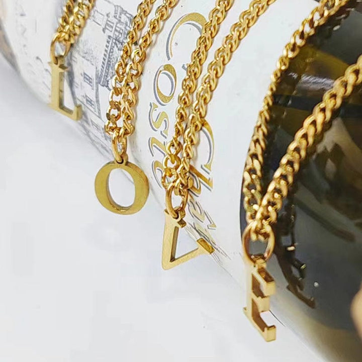 Mirla | Bokstäver All Match 14K Rostfritt Stål Halsband-Eva Jonsson