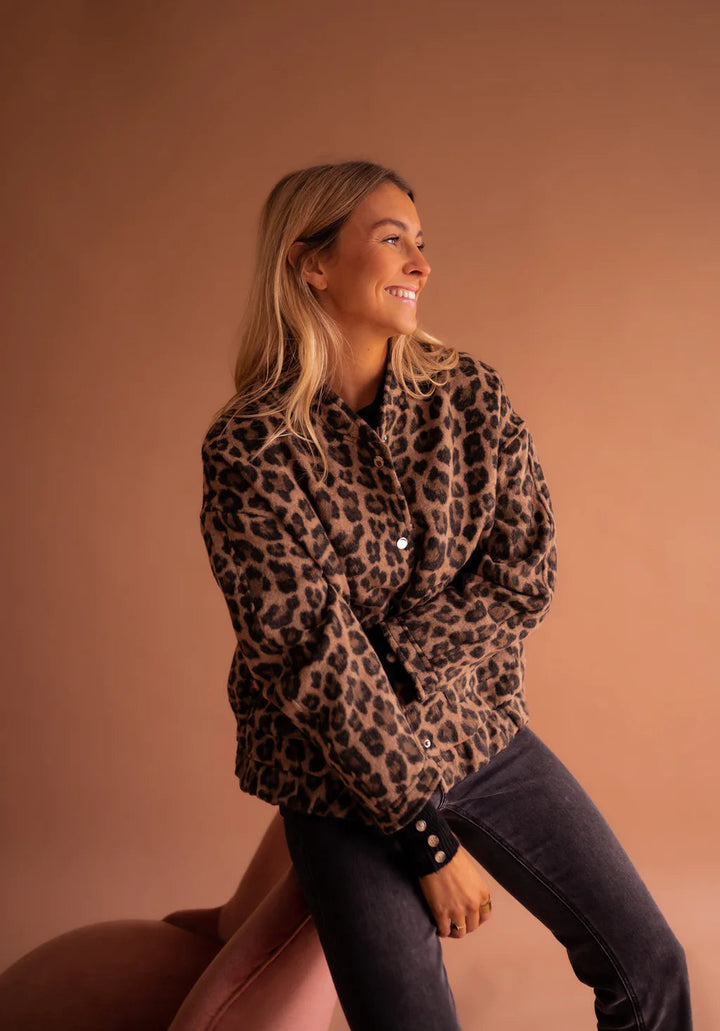 Mirla | Bomber Leopardmönster-Eva Jonsson