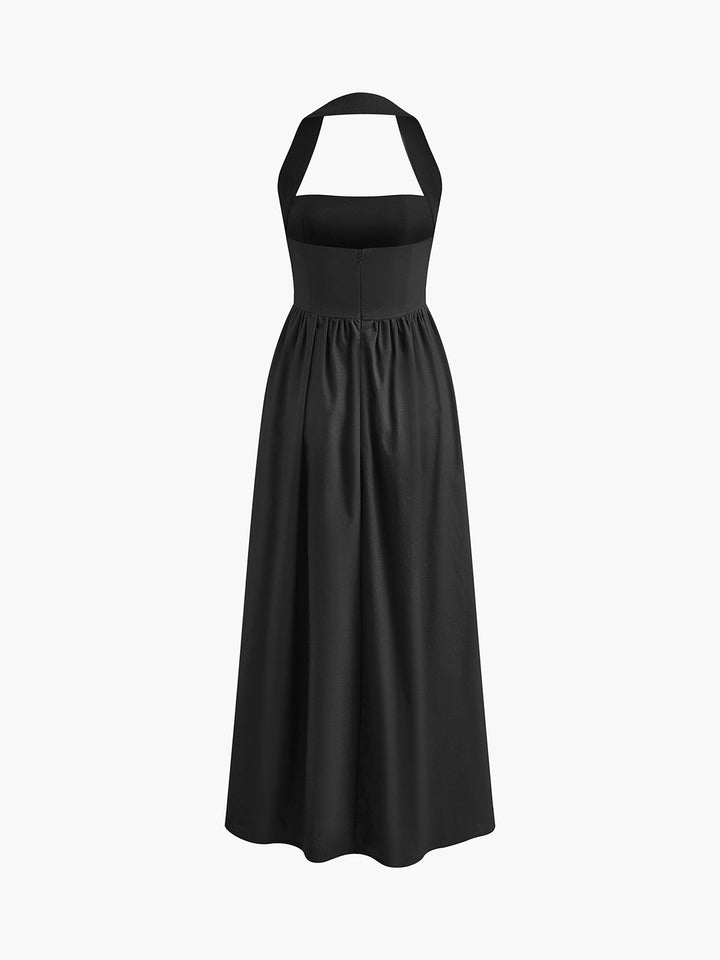 Mirla | Bomull & Linne Axelbands A-linje Lång Klänning-Eva Jonsson