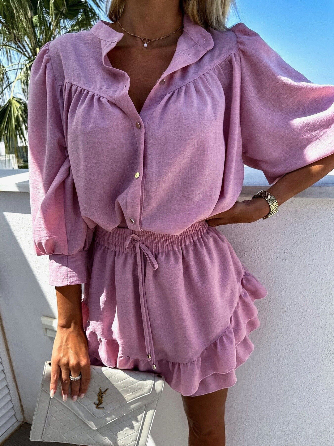 Mirla | Bomull Tvådelat Set för Damer Bekväm och Stilig Outfit-Eva Jonsson