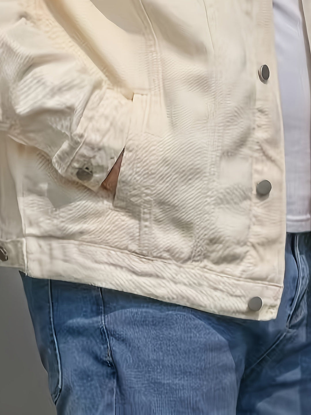 Mirla | Bomull herrjacka i avslappnad denimstil-Eva Jonsson