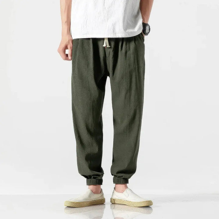 Mirla | Bomulls lin joggingbyxor-Eva Jonsson