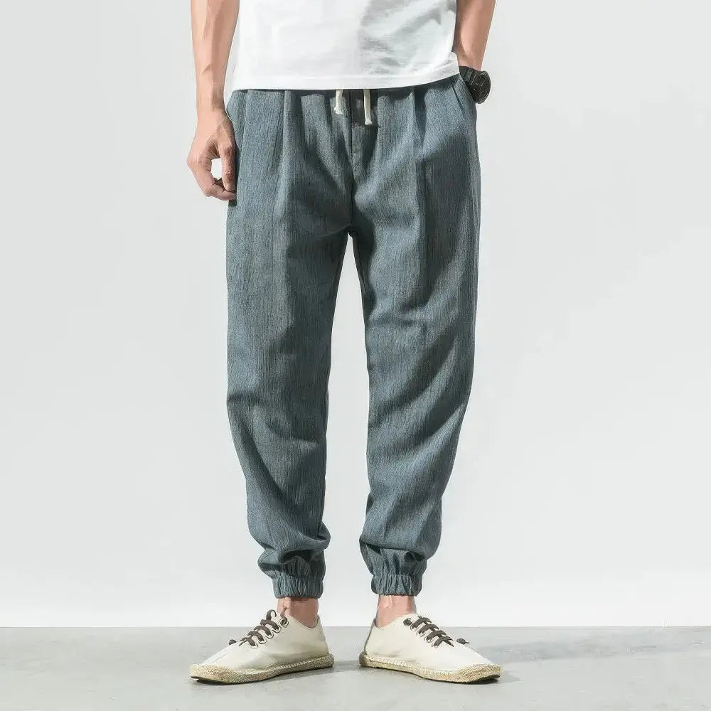 Mirla | Bomulls lin joggingbyxor-Eva Jonsson