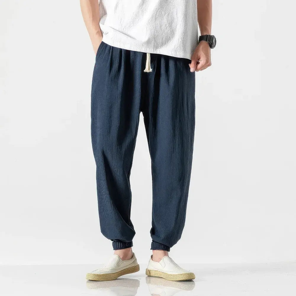 Mirla | Bomulls lin joggingbyxor-Eva Jonsson
