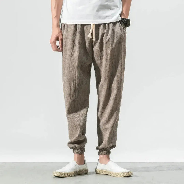 Mirla | Bomulls lin joggingbyxor-Eva Jonsson