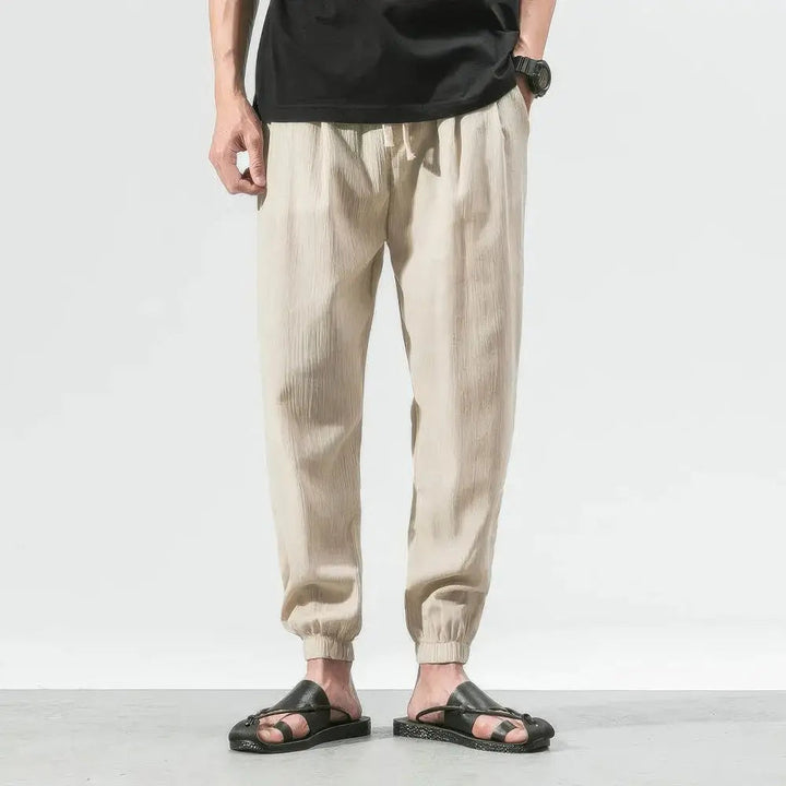 Mirla | Bomulls lin joggingbyxor-Eva Jonsson