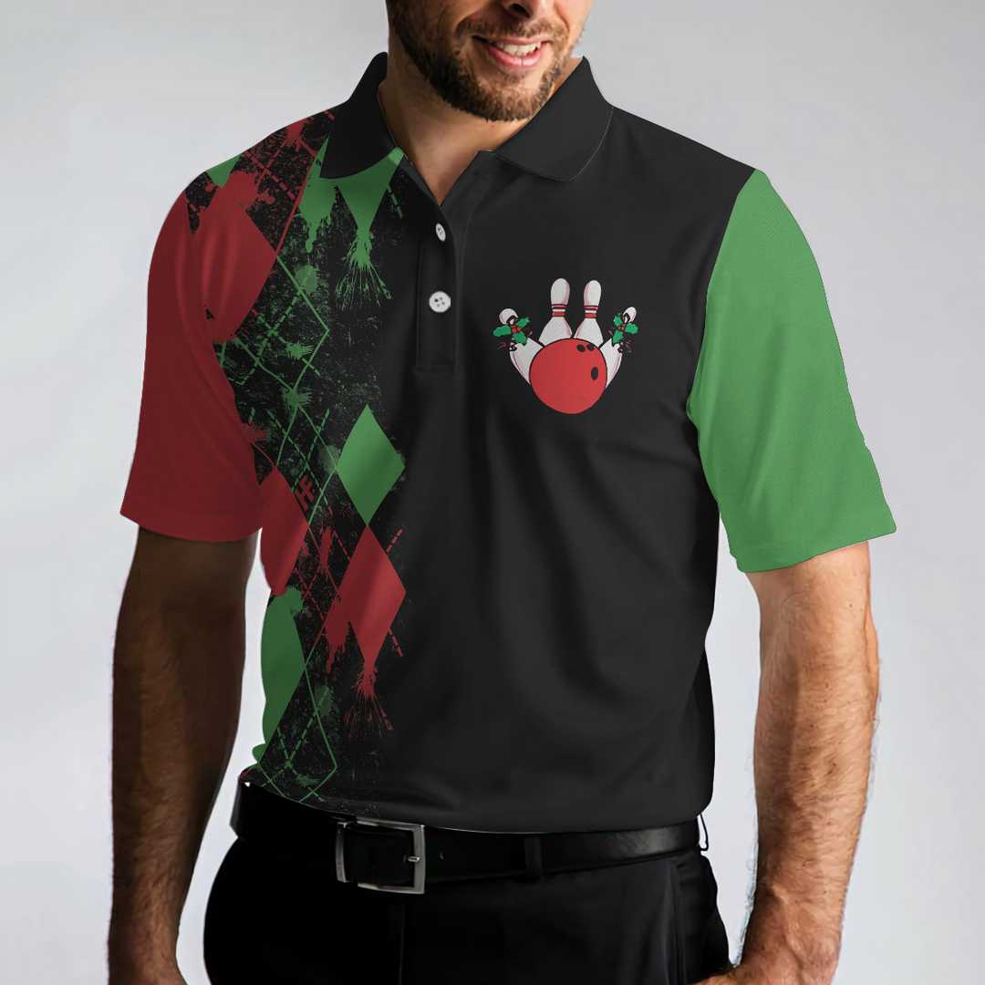 Mirla | Bowly Nattlinne Poloshirt Julmotiv Poloshirt Design Bästa Julklappsidé För Bowlingälskare-Eva Jonsson