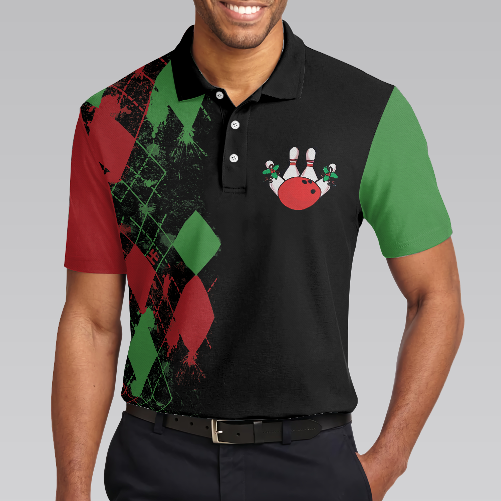 Mirla | Bowly Nattlinne Poloshirt Julmotiv Poloshirt Design Bästa Julklappsidé För Bowlingälskare-Eva Jonsson