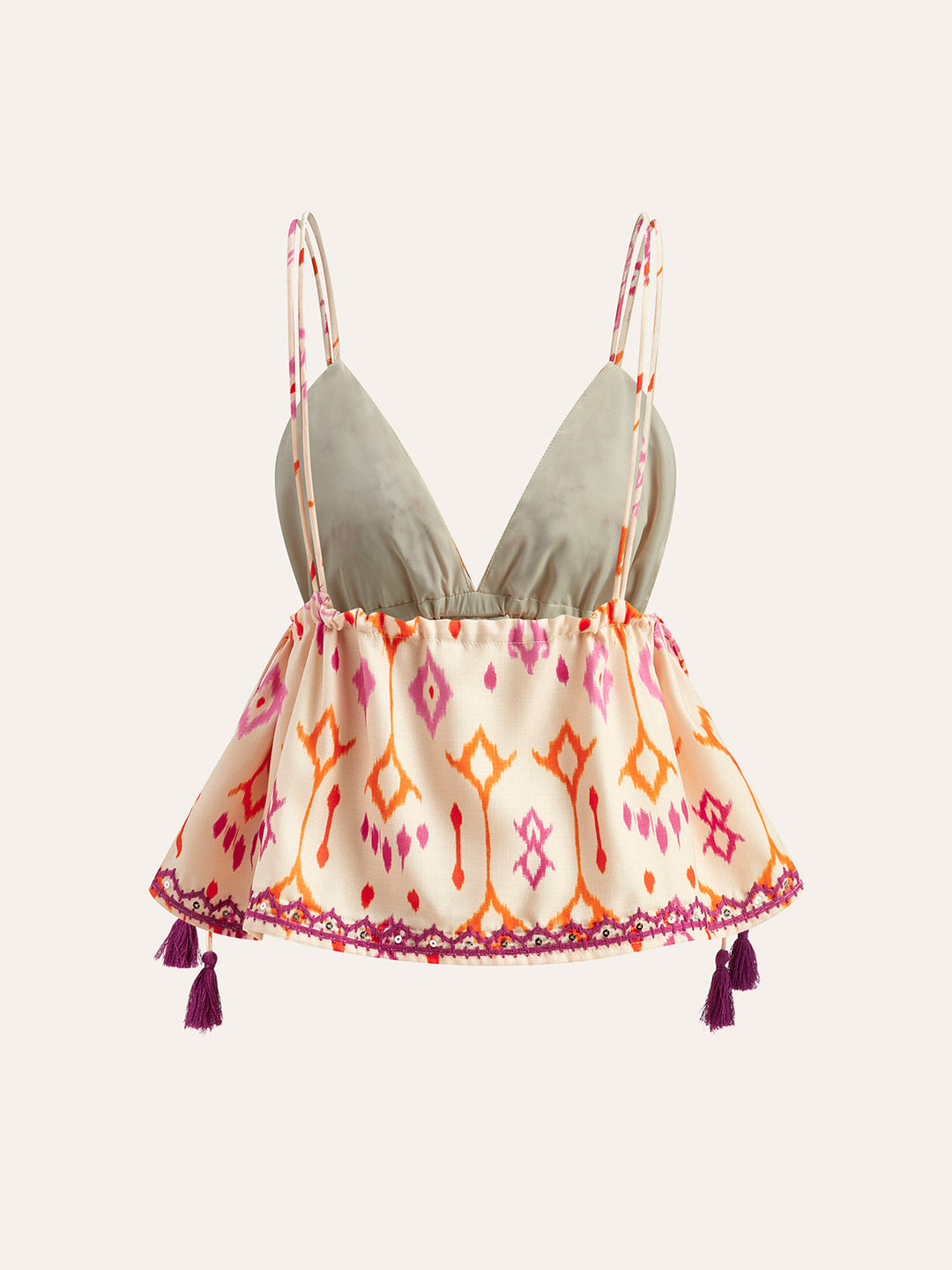 Mirla | Broderad Boho Kvastband Cami Top-Eva Jonsson
