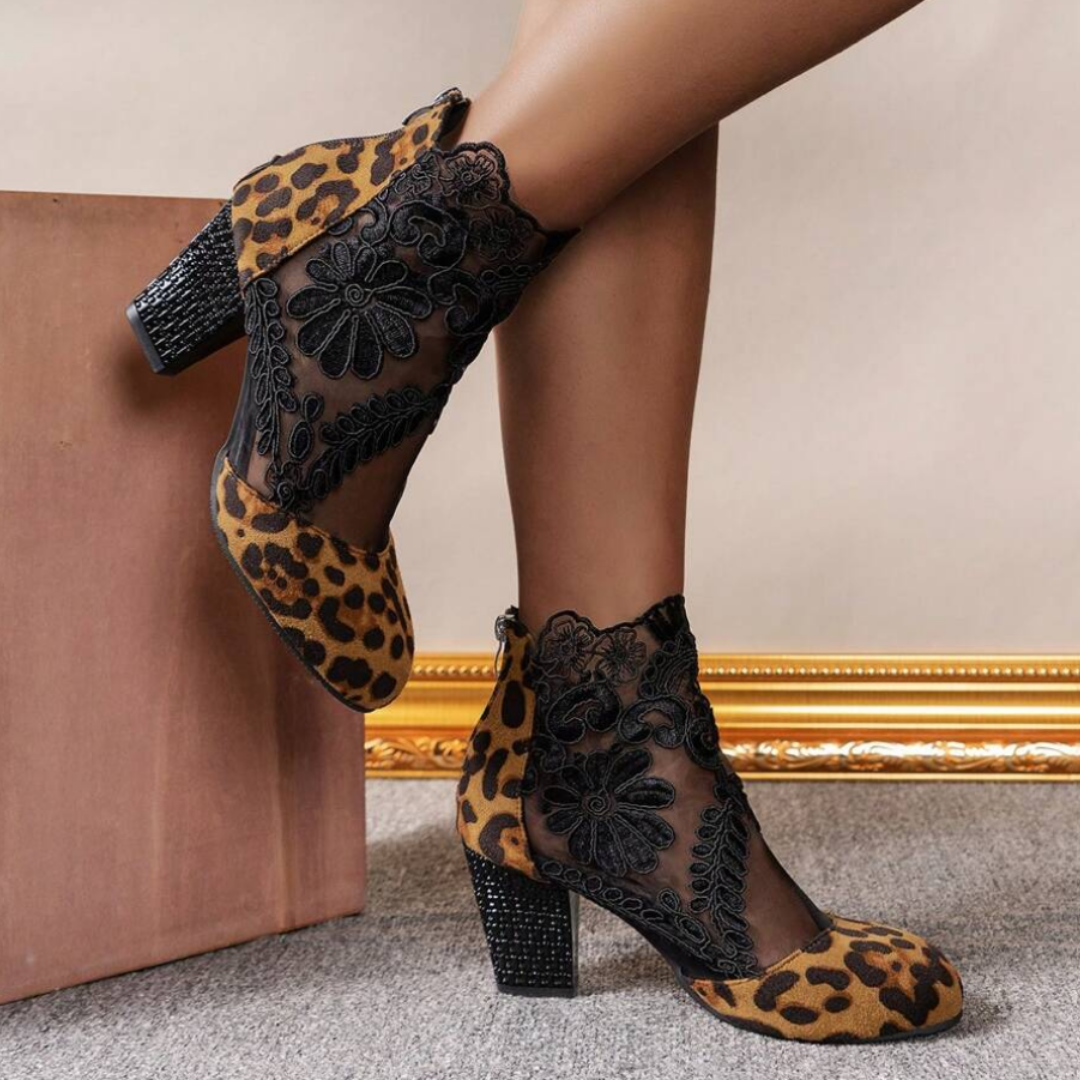 Mirla | Broderade High-Heel-Stövlar - Trendiga Skor-Eva Jonsson