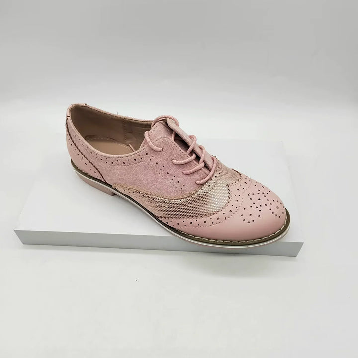 Mirla | Brogues skor Äkta läder Klassisk snörning Elegant perforerat mönster-Eva Jonsson