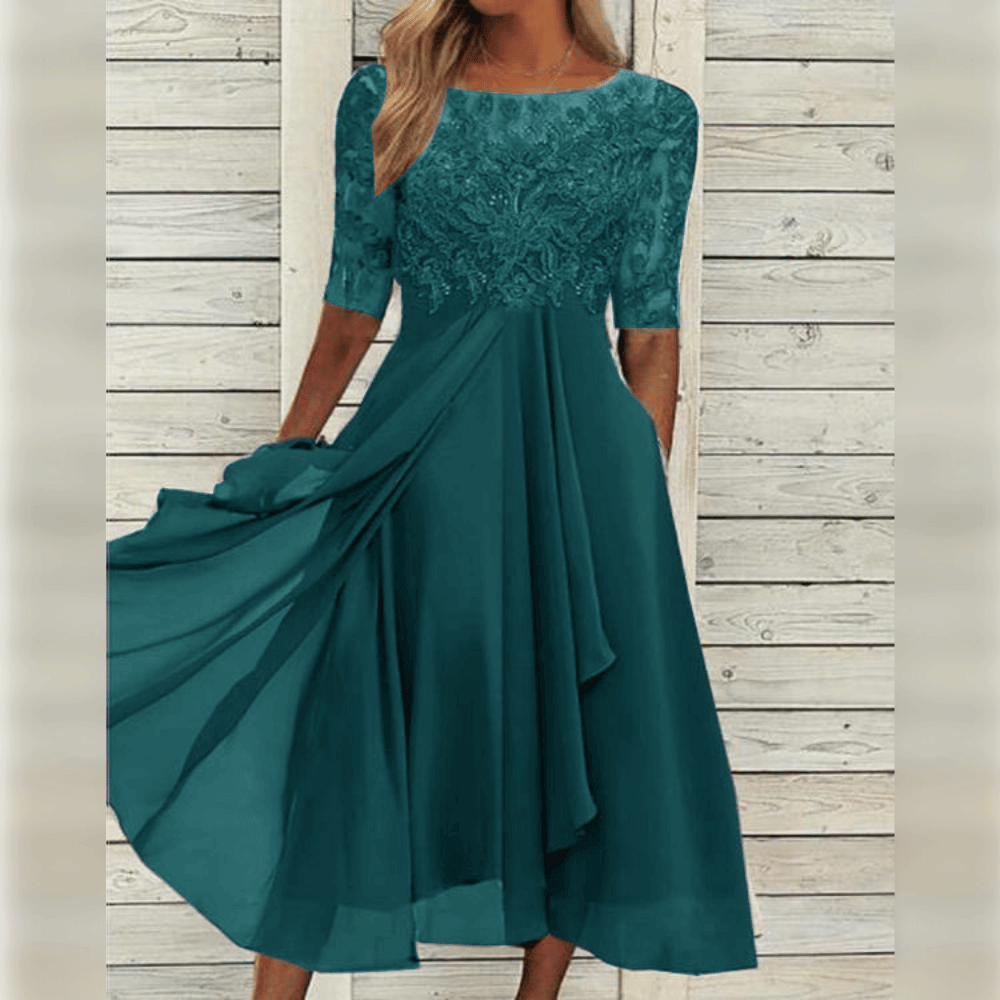 Mirla | Bröllopsgäst Klänning Elegant Midi-Eva Jonsson