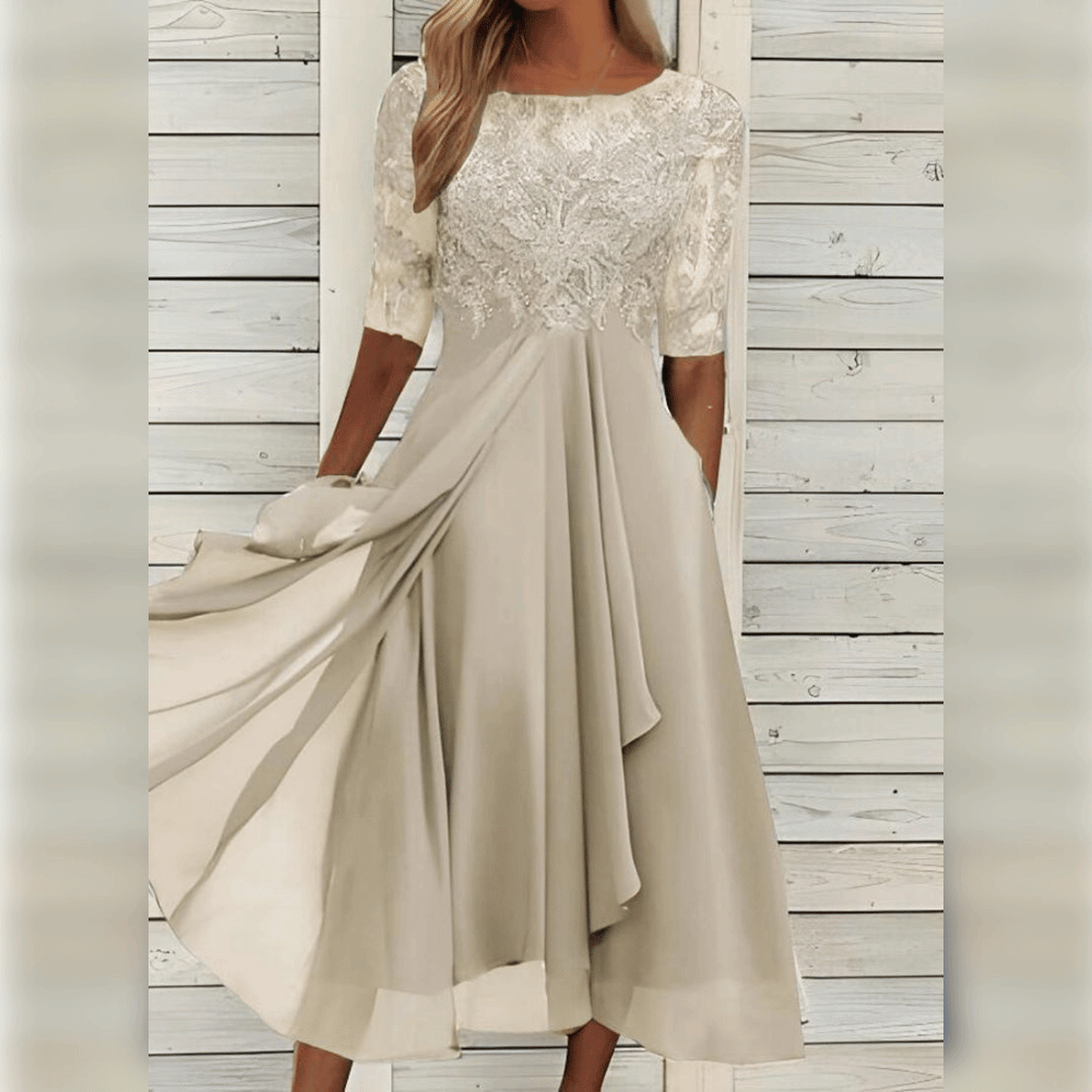 Mirla | Bröllopsgäst Klänning Elegant Midi-Eva Jonsson