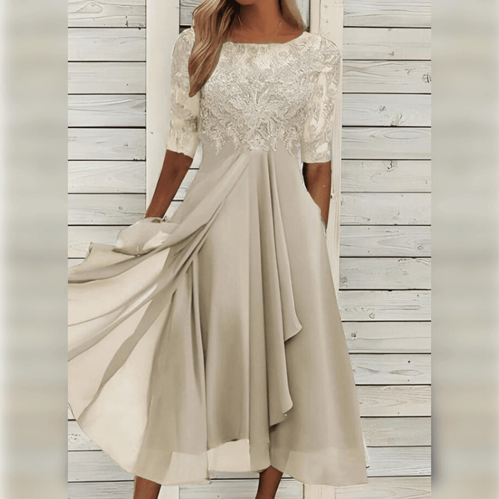 Mirla | Bröllopsgäst Klänning Elegant Midi-Eva Jonsson