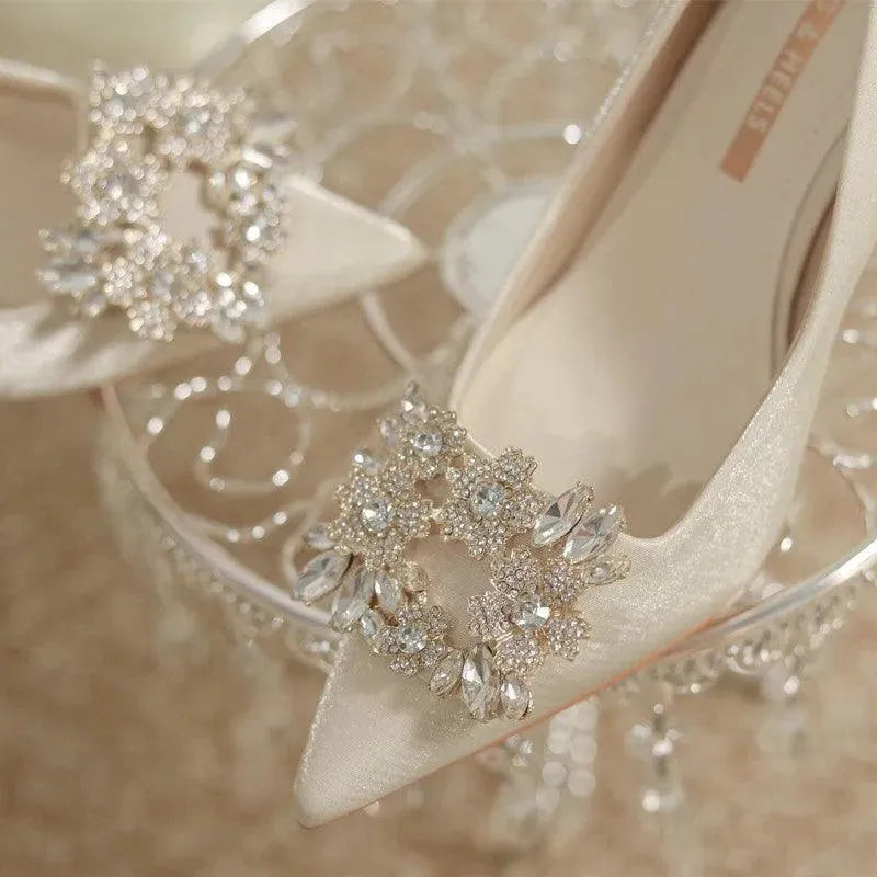 Mirla | Brudskor Stiletto med Strass-Eva Jonsson