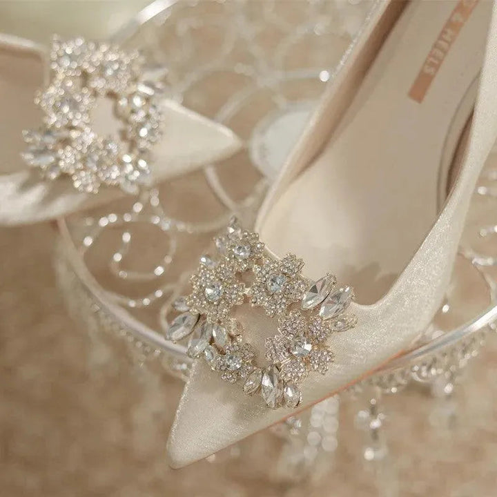 Mirla | Brudskor Stiletto med Strass-Eva Jonsson
