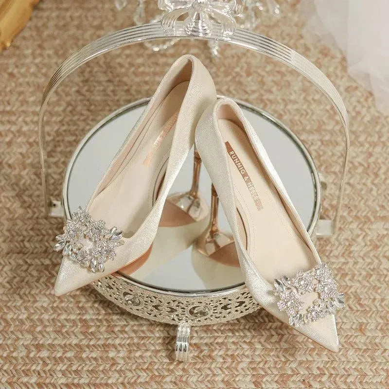 Mirla | Brudskor Stiletto med Strass-Eva Jonsson