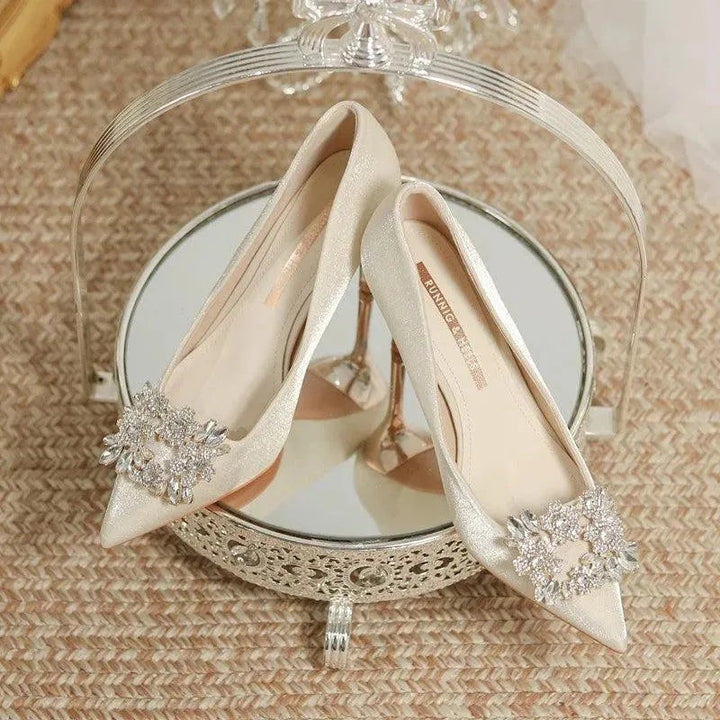 Mirla | Brudskor Stiletto med Strass-Eva Jonsson