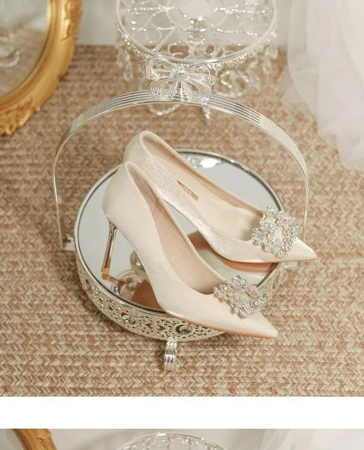 Mirla | Brudskor Stiletto med Strass-Eva Jonsson