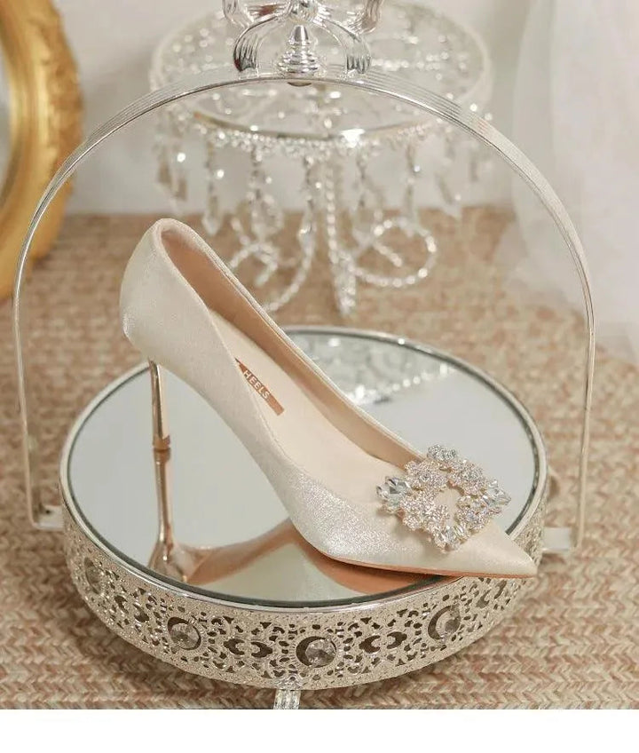 Mirla | Brudskor Stiletto med Strass-Eva Jonsson