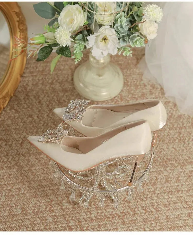 Mirla | Brudskor Stiletto med Strass-Eva Jonsson