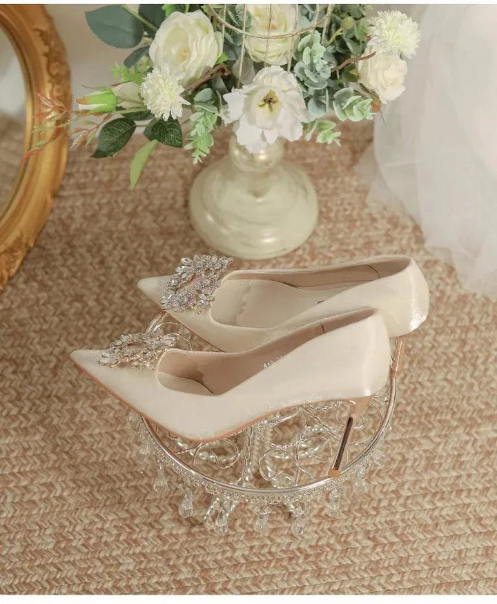 Mirla | Brudskor Stiletto med Strass-Eva Jonsson