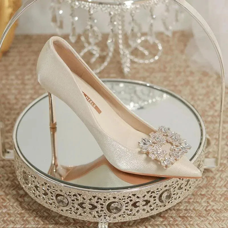 Mirla | Brudskor Stiletto med Strass-Eva Jonsson