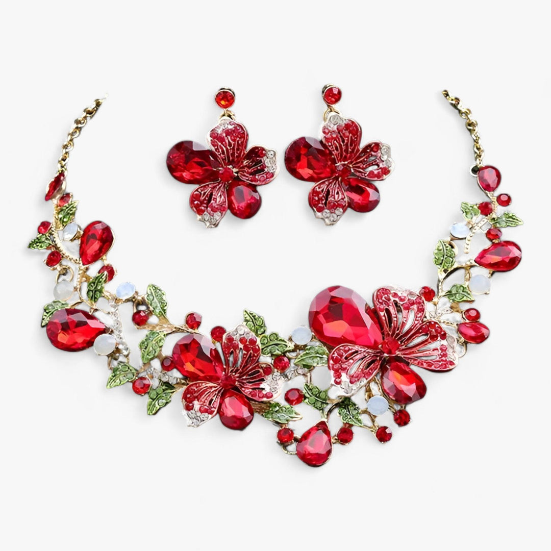 Mirla | Brudsmycken Blommor kedjor och örhängen-Eva Jonsson