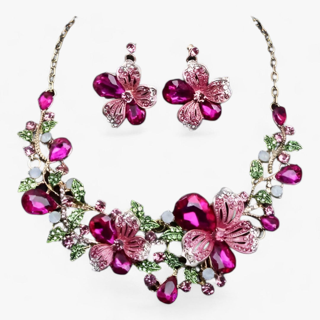 Mirla | Brudsmycken Blommor kedjor och örhängen-Eva Jonsson