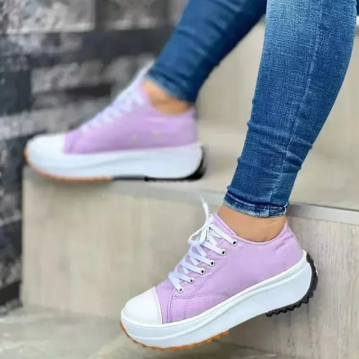 Mirla | Canvas Sneakers Lätta Snörskor-Eva Jonsson