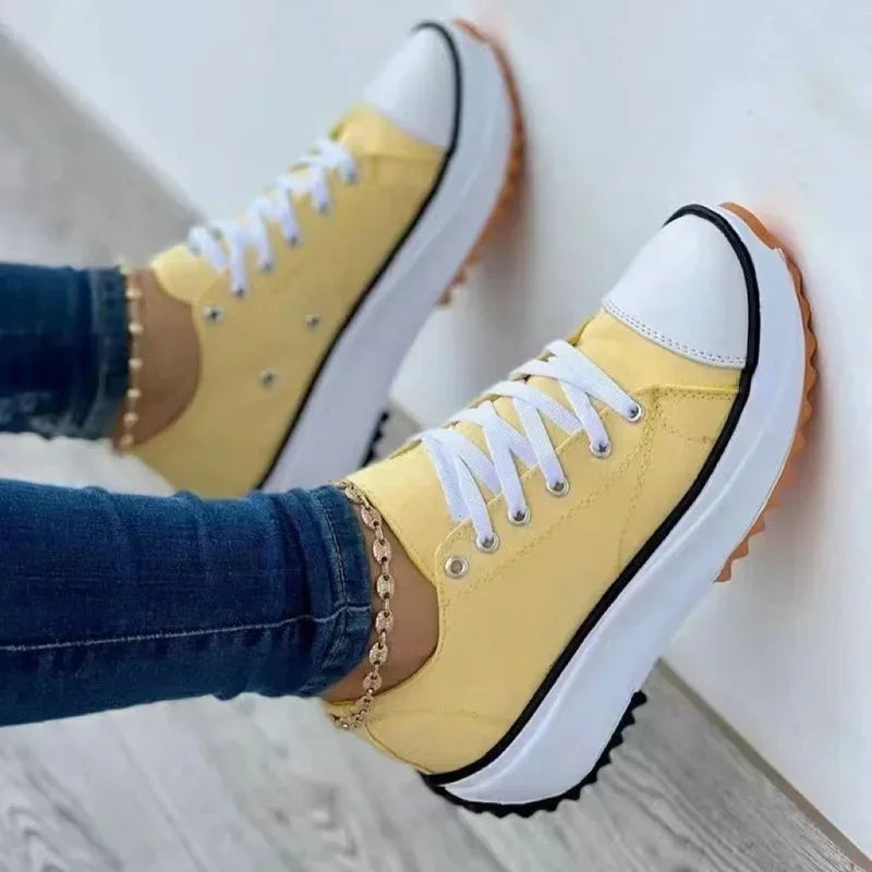 Mirla | Canvas Sneakers Lätta Snörskor-Eva Jonsson