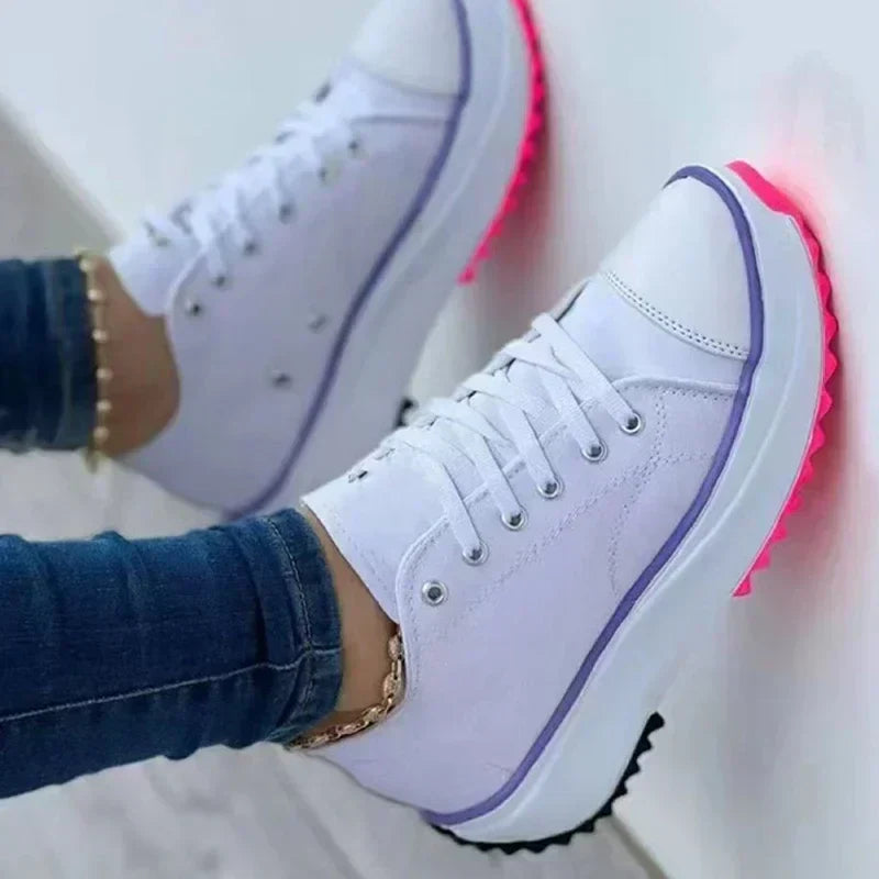 Mirla | Canvas Sneakers Lätta Snörskor-Eva Jonsson