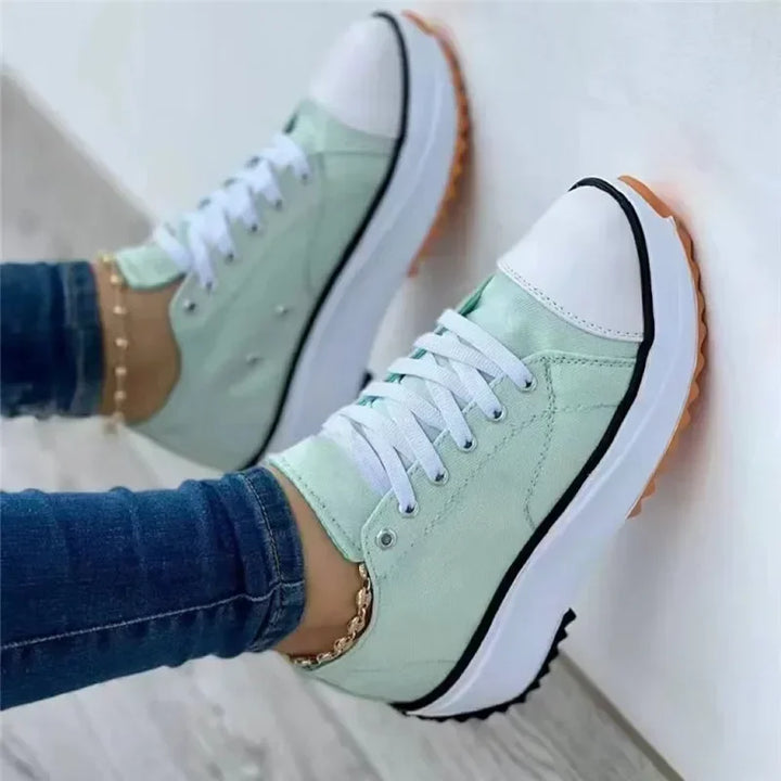 Mirla | Canvas Sneakers Lätta Snörskor-Eva Jonsson